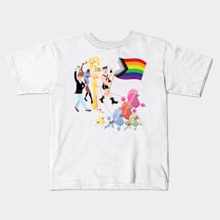 Gay Pride Poodles Kids T-Shirt